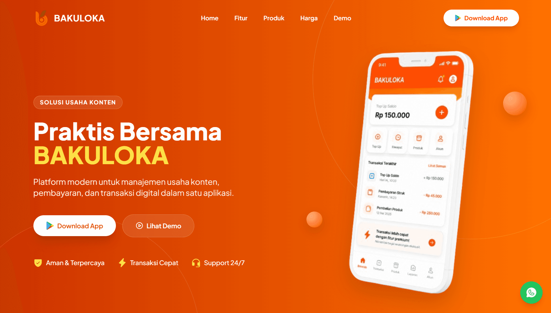 Bakuloka - Landing Page